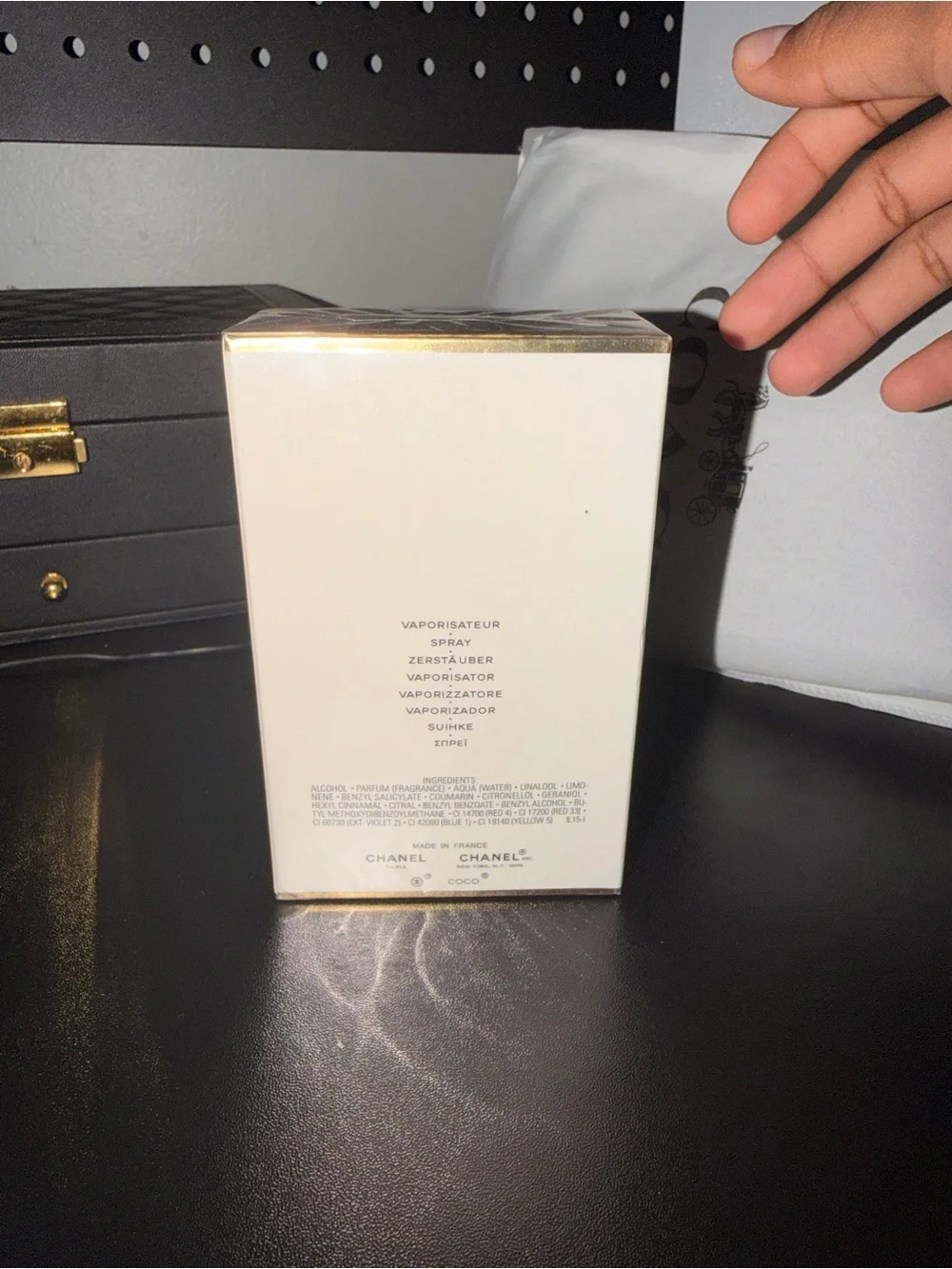 Coach White and Gold Travel Pouch with Logo